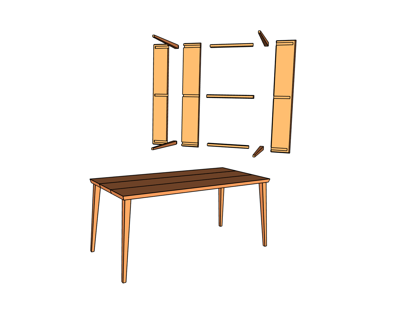 FH:025 ESSTISCH 100% WOOD