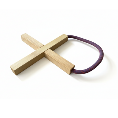 Kreuz & Quer – Topfuntersetzer aus Holz & recyceltem Kletterseil | Küchenzubehör & Geschenkidee