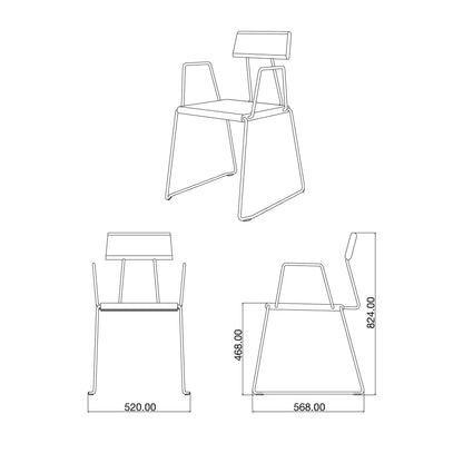D:006 STUHL/ESSZIMMERSTUHL mit Armlehnen
